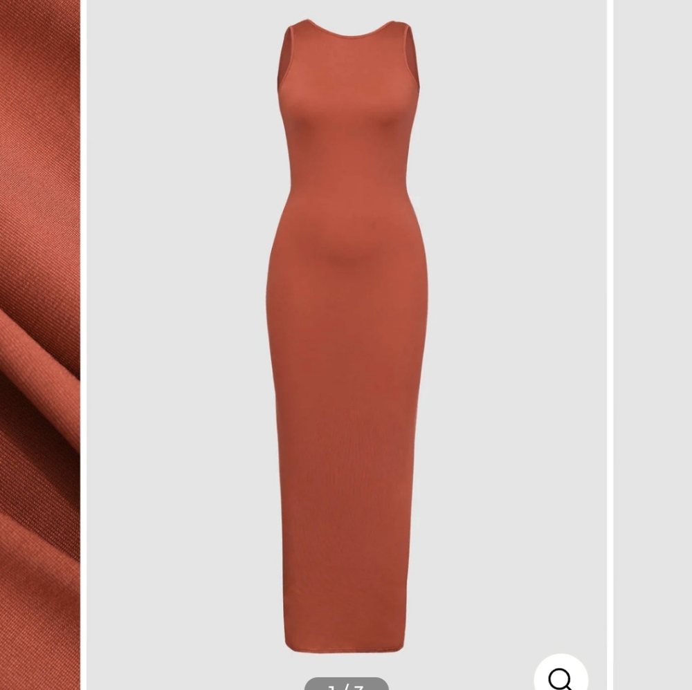 Open back slit dress
